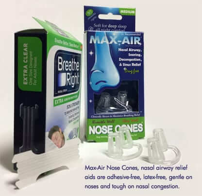 Max-Air Nose Cones® versus Breathe Right® nasal strip published research on  National Institutes of Health site - Max-Air Nose Cones®